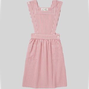 Vintage Angelica-Whitewear Stripped Apron Dress